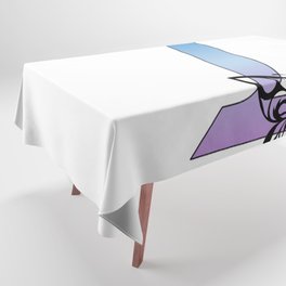 Butterfly Silhouette on Monogram Letter I Gradient Blue Purple Tablecloth