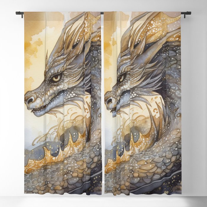 Mystical Dragon 3 Blackout Curtain