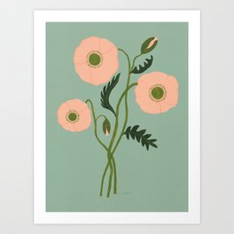 Pink Poppies Art Print