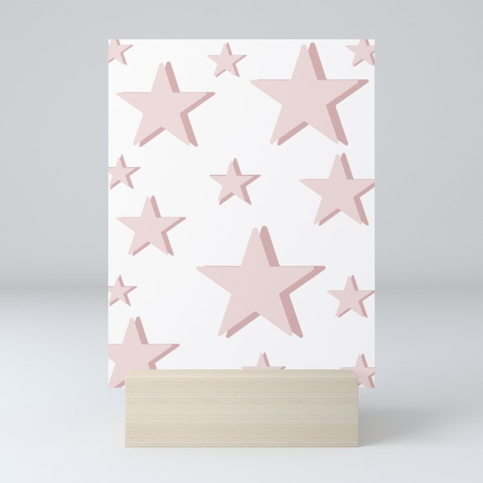 Pink Stars Mini Art Print