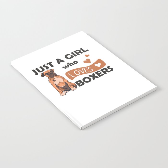 Just A Girl who loves Boxers Dogs For Girls Notebook