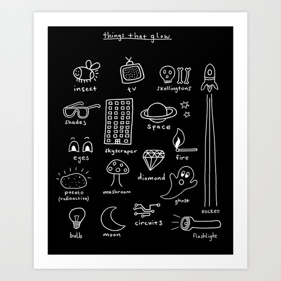 Things that Glow Art Print