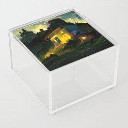 A fairy landscape, a magical night Acrylic Box