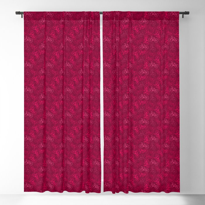 Bicycles in Pink Blackout Curtain