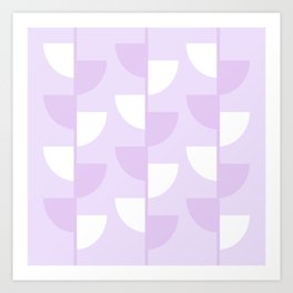 Pastel Warm Lilac Flowers in the Summer Sun - Geometric Abstract Art Print