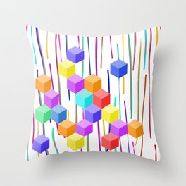 Abstract Stroke of Life (D196) Throw Pillow