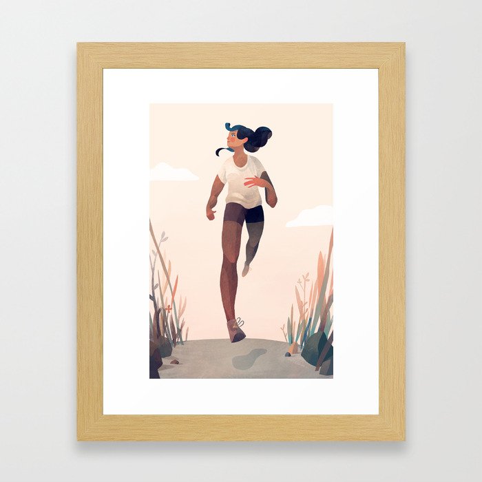 Runner Girl Framed Art Print