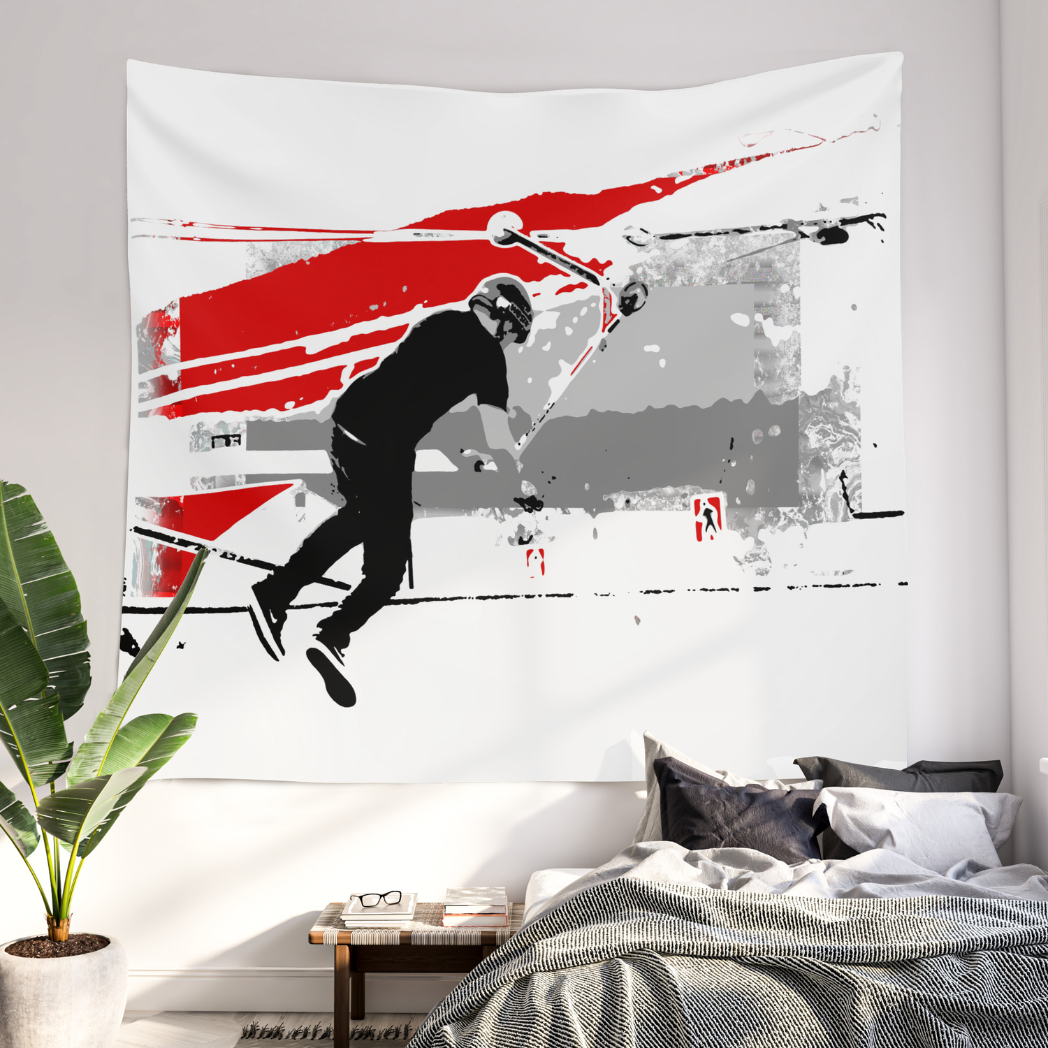 krant Huh bloem Spinning the Deck - Tail-whip Scooter Stunt Wall Tapestry by OnlineGifts |  Society6