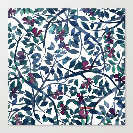 Butterflies in the Garden Canvas Print