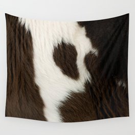 White & Brown Cowhide Print I Wall Tapestry