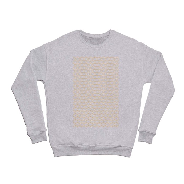French Pattern Repeating Diamonds Gold Crewneck Sweatshirt