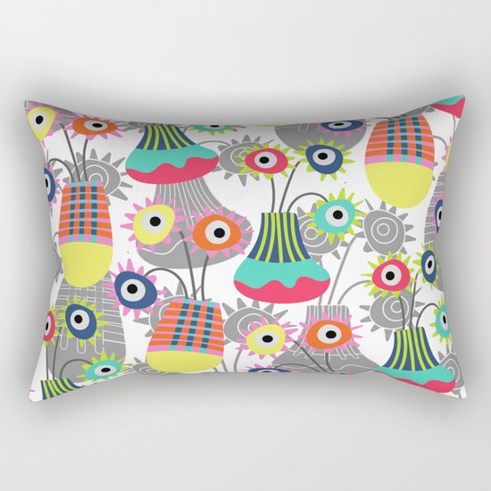 Flower Pots Rectangular Pillow