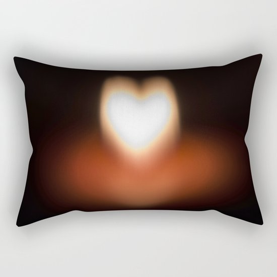 Camera blur flame heart Rectangular Pillow