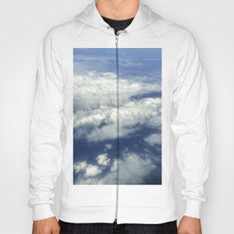 Sky Above the Clouds, Cloudscape background, Blue Sky and Fluffy Clouds Hoody