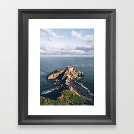 Coastal landscape in Spain Framed Art Print