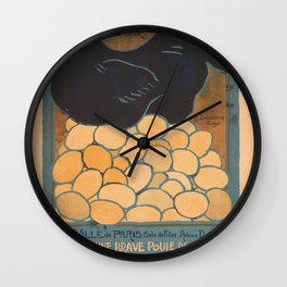 Vintage poster - I am a Fine War Hen Wall Clock