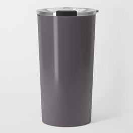 Dark Gray Solid Color - Patternless Pairs Pantone 2022 Popular Shade Volcanic Glass 18-3908 Travel Mug