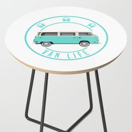 Van Life Vintage Retro Camper Teal Side Table