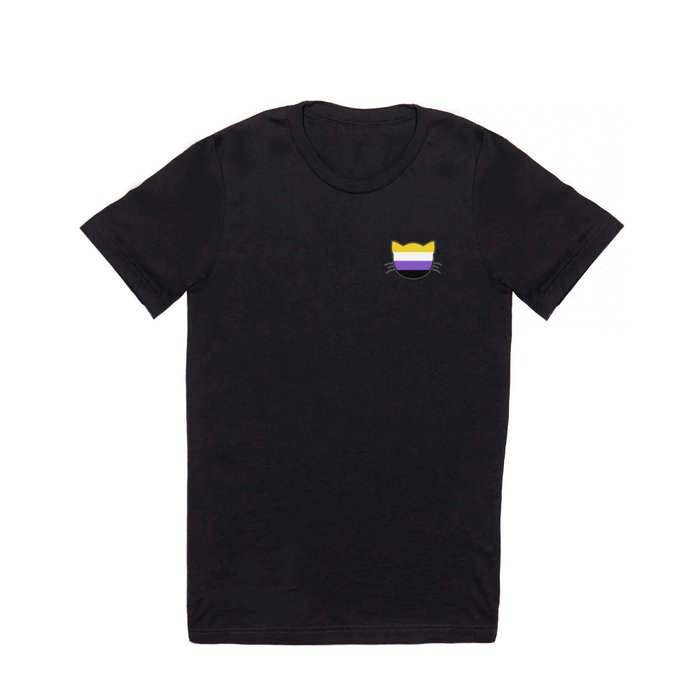 Non-Binary Flag Cat T Shirt