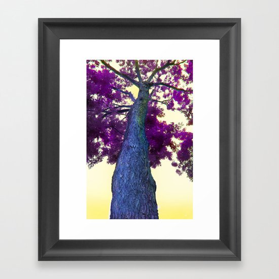 blue tree Framed Art Print