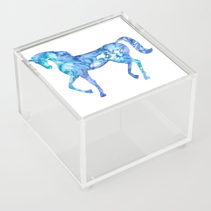 Blue horse in my dreams Acrylic Box