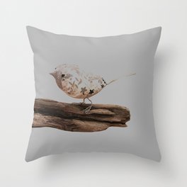 Fabric Bird Throw Pillow