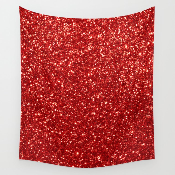 red glitter sparkle  Wall Tapestry