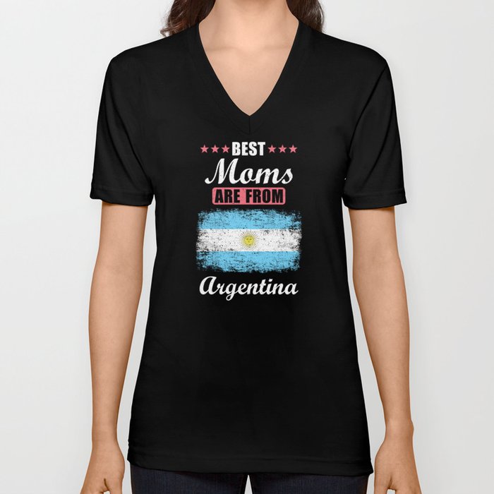 Best Moms are from Argentina V Neck T Shirt