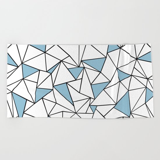 Ab Out Blue Blocks Beach Towel