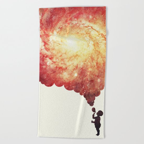 The universe in a soap-bubble! (Awesome Space / Nebula / Galaxy Negative Space Artwork) Beach Towel