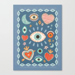 Written in the Stars | Milagros Hearts & Stars Canvas Print