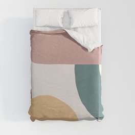 Abstract Earth 1.2 - Painted Shapes Duvet Cover