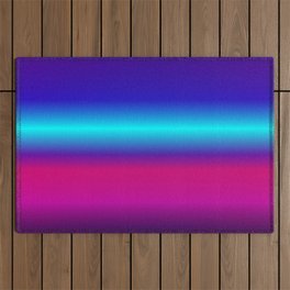 80s Neon Synthwave Colors Outdoor Rug