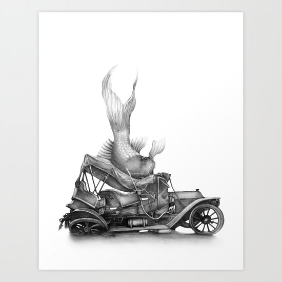 In which a goldfish spoils an outing Art Print