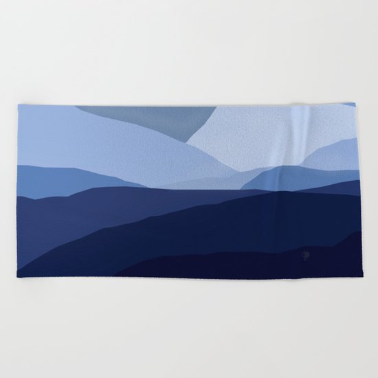 Blue C. Montains Beach Towel
