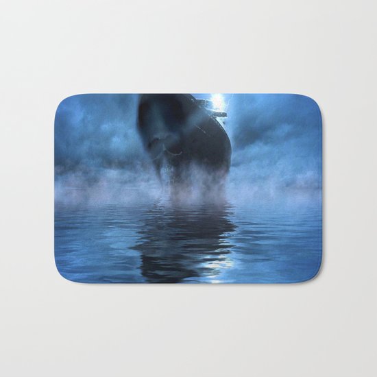 Ghost Ship Guided by Star Bath Mat
