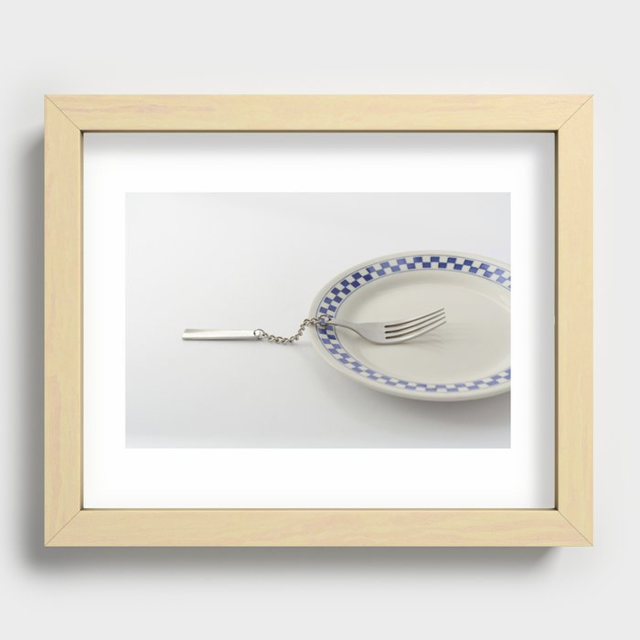 Chain fork Recessed Framed Print