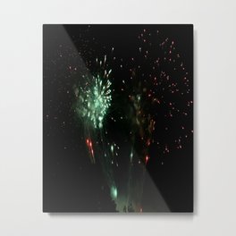 Fireworks IV Metal Print | Explodinglights, Enjoyment, Summerevent, Amusementpark, Mixtureofcolors, Entertainment, Carnival, Clearskies, Fair, Greens 