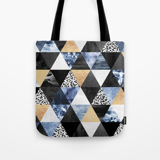 Blue Triangles Tote Bag
