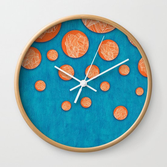 Orange tulips Wall Clock