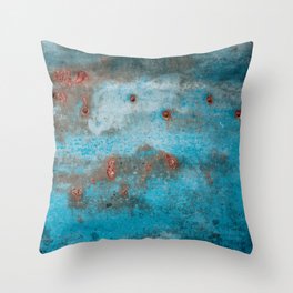 Rusty blue Throw Pillow