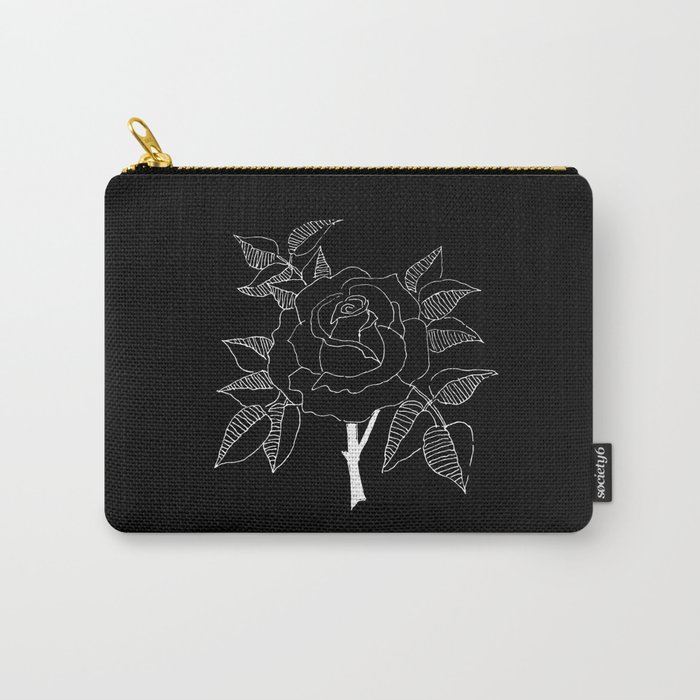 Black Rose Carry-All Pouch