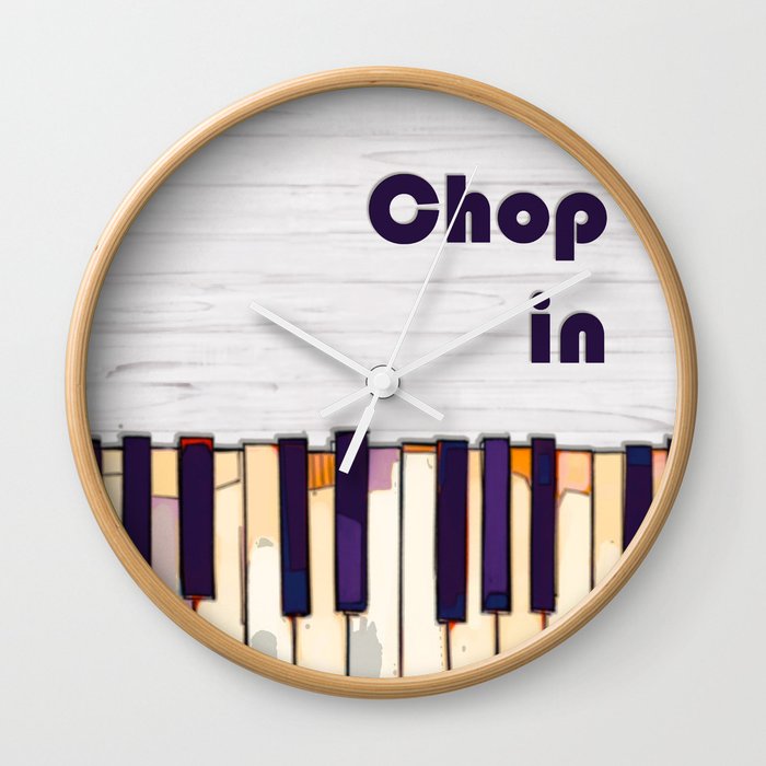 Funny Chopin and piano for classical music lover Wall Clock