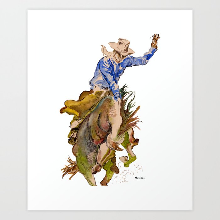 Ride em Cowboy by Peter Melonas Art Print