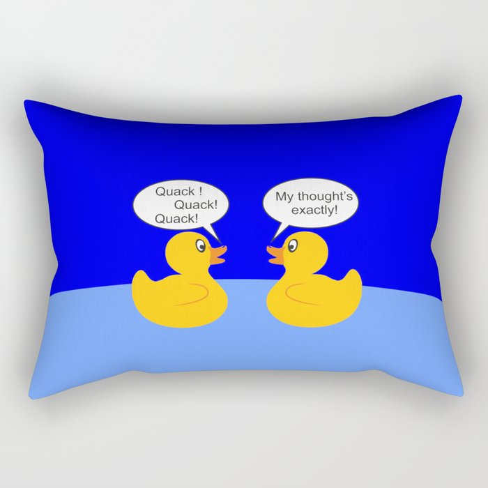 Talking Rubber Ducks Rectangular Pillow