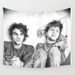 Gene & Dean Ween Graphite Drawing Wall Tapestry