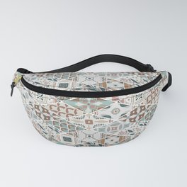 Colorful floral ornate pattern in brown color Fanny Pack