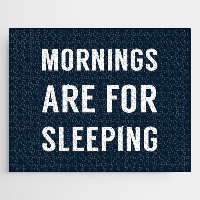 Mornings Are For Sleeping - Blue Jigsaw Puzzle