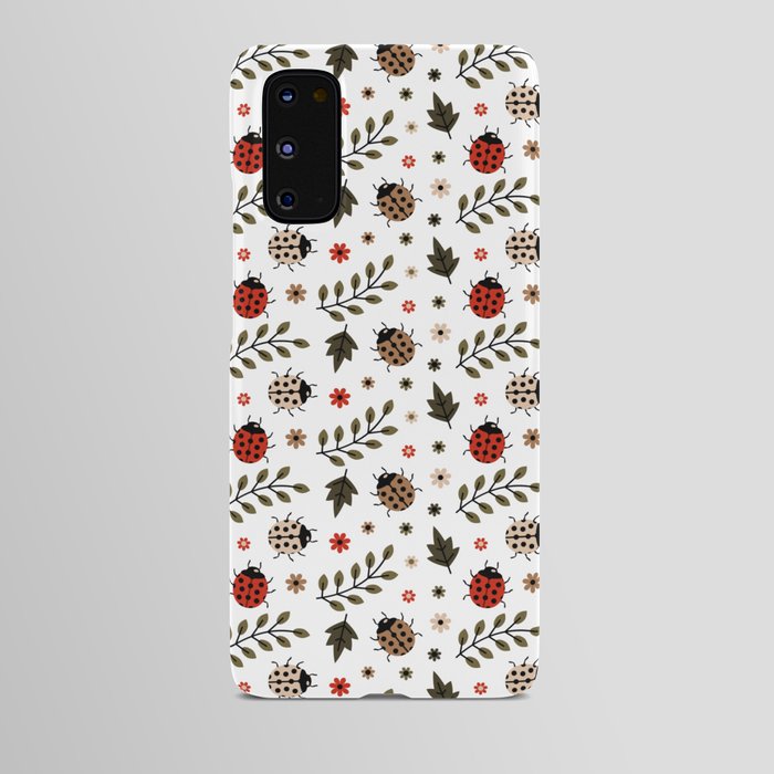 Ladybug and Floral Seamless Pattern Android Case