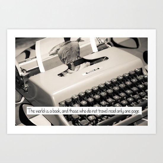 The world is a book Art Print